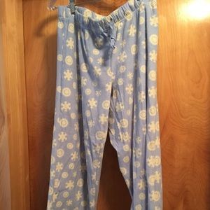 Nautica Fleece Snowflake Sleep Pants - Size Medium